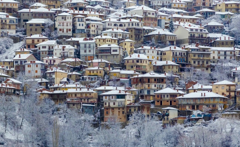 Χωριό χιόνι