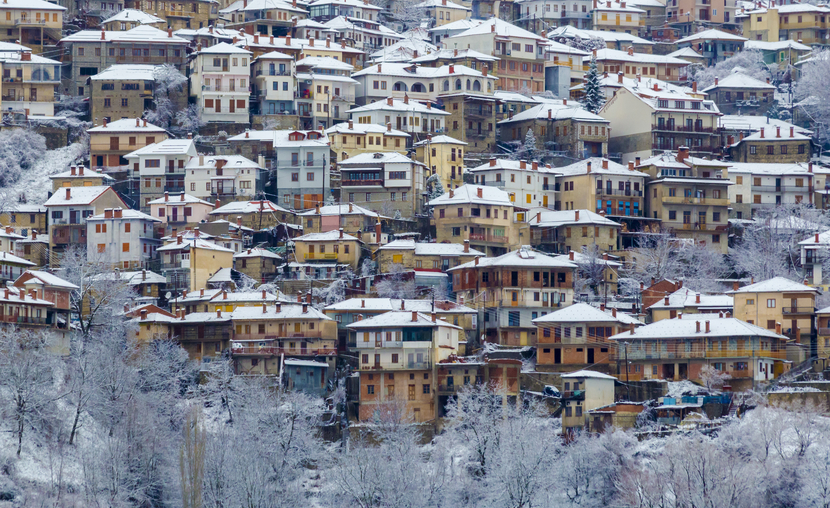 Χωριό χιόνι